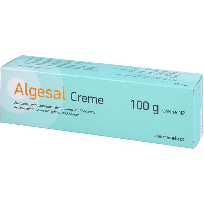 Algesal Creme zur lokalen unterstützenden Behandlung von Schmerzen der Muskulatur sowie der Sehnen und Bänder, 100 g Cream