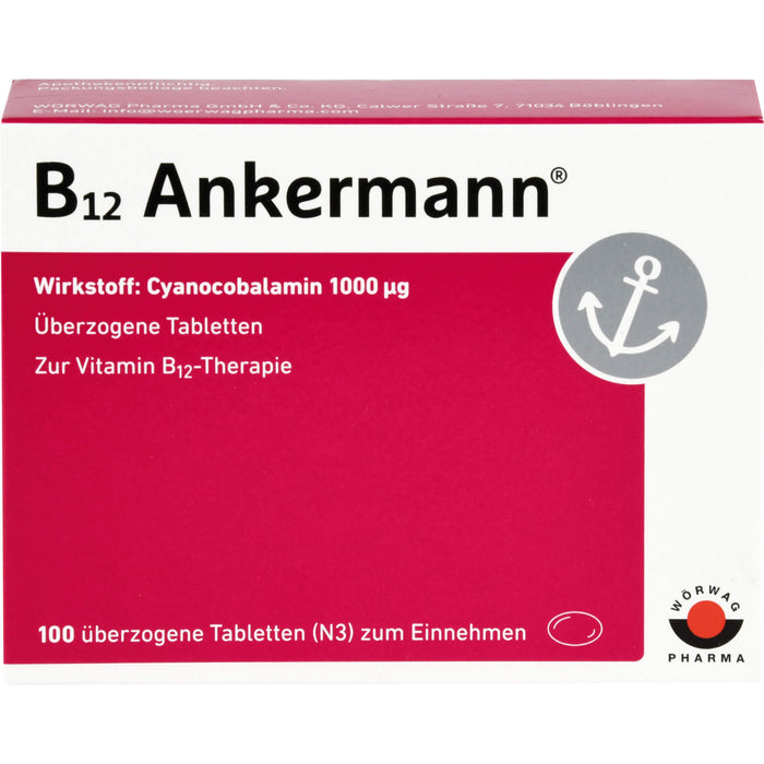 B12 Ankermann überzogene Tabletten, 100 St. Tabletten