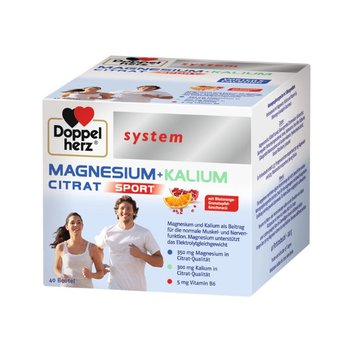 Doppelherz system MAGNESIUM + KALIUM CITRAT, 40 pc Sachets