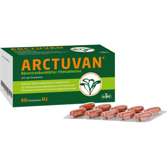 ARCTUVAN Bärentraubenblätter Filmtabletten, 60 pcs. Tablets