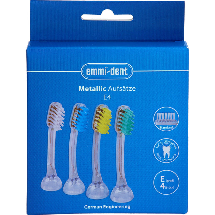 emmi-dent E4 Ersatzaufsätze für Ultraschallzahnbürste, 4 pcs. Toothbrush