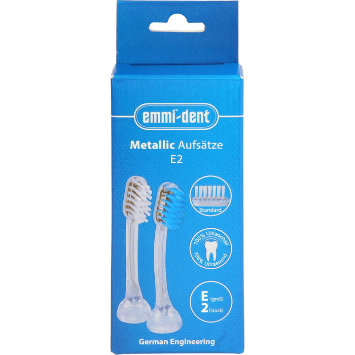 emmi-dent E2 Ersatzbürstenköpfe, 2 pc Brosse à dents