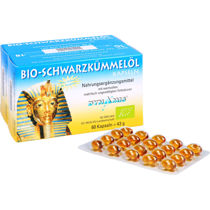 DYNAMIS Bio Schwarzkümmelöl ägyptisch Kapseln, 120 St. Kapseln