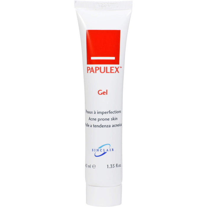 PAPULEX Gel für zu Akne neigende Haut für Gesicht, Hals, Brust, 40 ml Gel