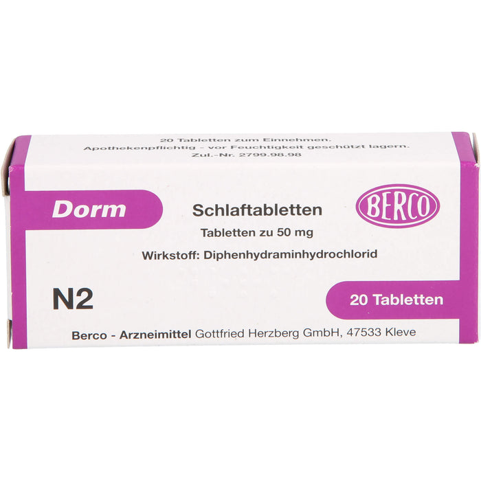 Dorm Schlaftabletten, 20 St. Tabletten