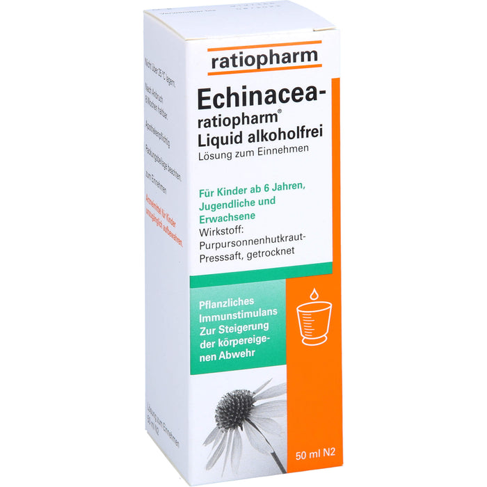 Echinacea-ratiopharm Liquid alkoholfrei, 50 ml Lösung