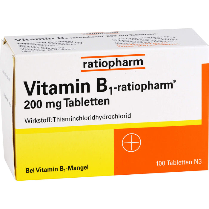 Vitamin B1-ratiopharm 200 mg Tabletten, 100 pcs. Tablets