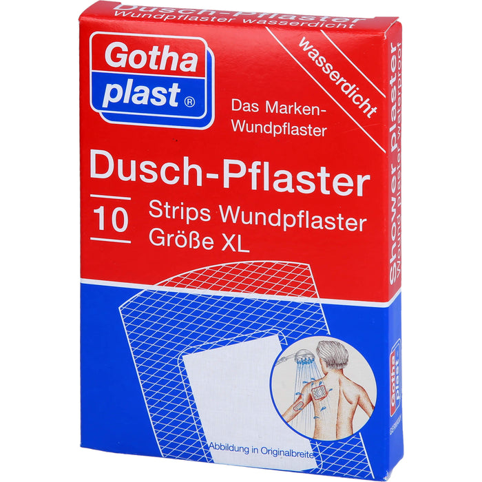 Gothaplast Duschpflaster Strips Wundpflaster Größe XL wasserdicht, 10 pc Pansement