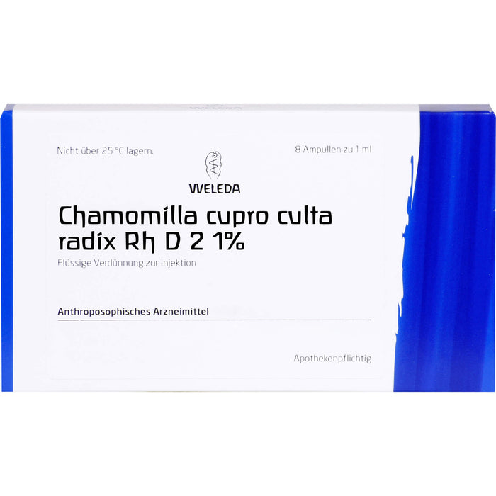 WELEDA Chamomilla Cupro culta, Radix Rh D2 flüssige Verdünnung, 8 pcs. Ampoules