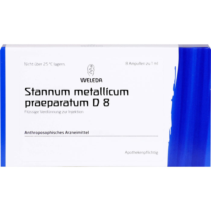 Stannum met. praeparat. D8 Weleda Amp., 8X1 ml AMP