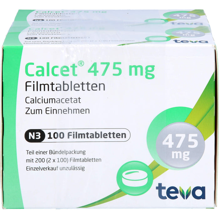 Calcet 475 mg Filmtabletten Phosphatbinder, 200 pcs. Tablets