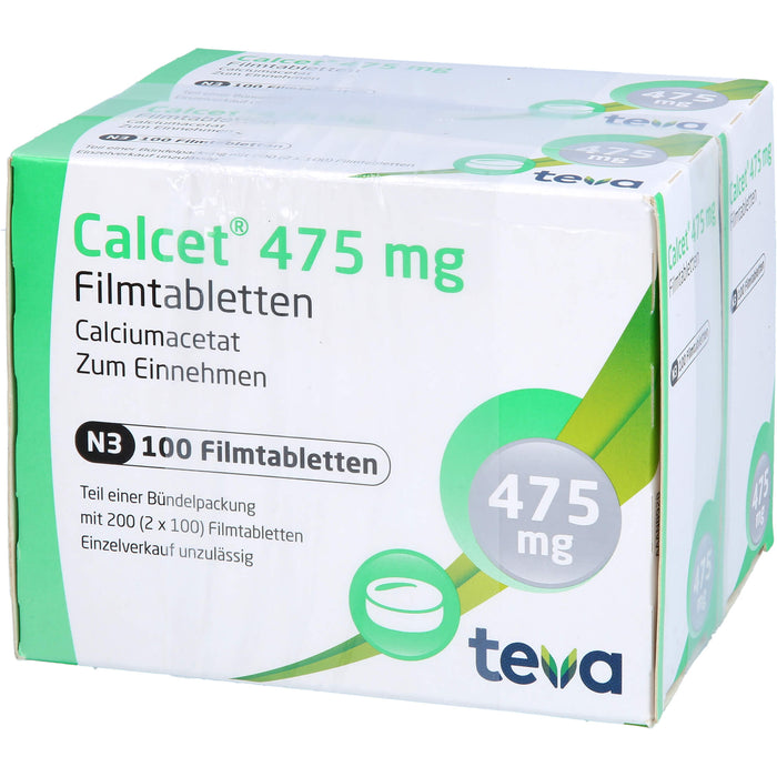 Calcet 475 mg Filmtabletten Phosphatbinder, 200 St. Tabletten