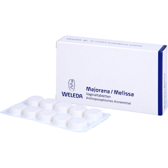 WELEDA Majorana / Melissa Vaginaltabletten, 10 pc Tablettes