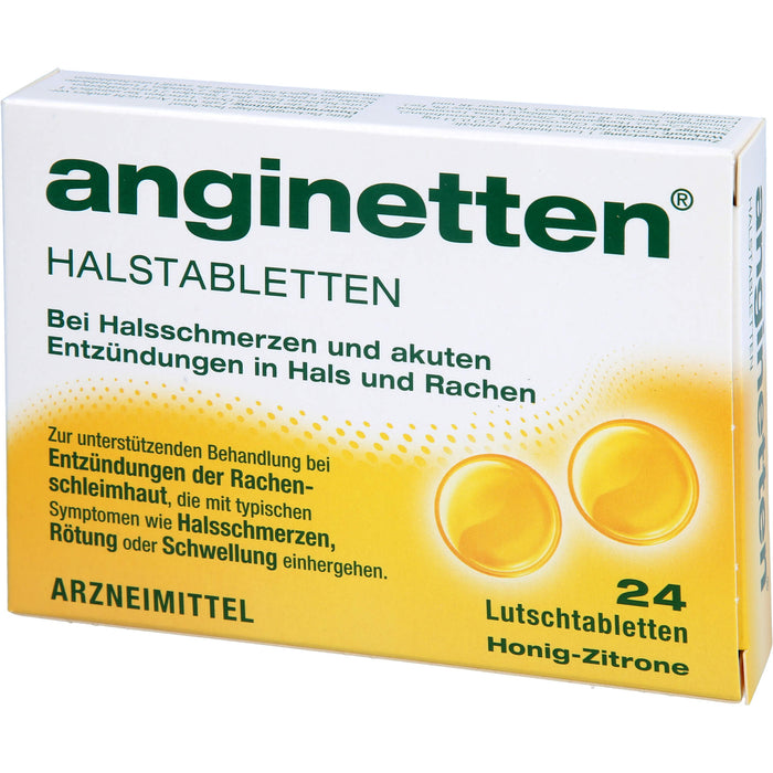 anginetten Halstabletten bei Entzündungen im Hals- und Rachenraum, 24 pc Tablettes