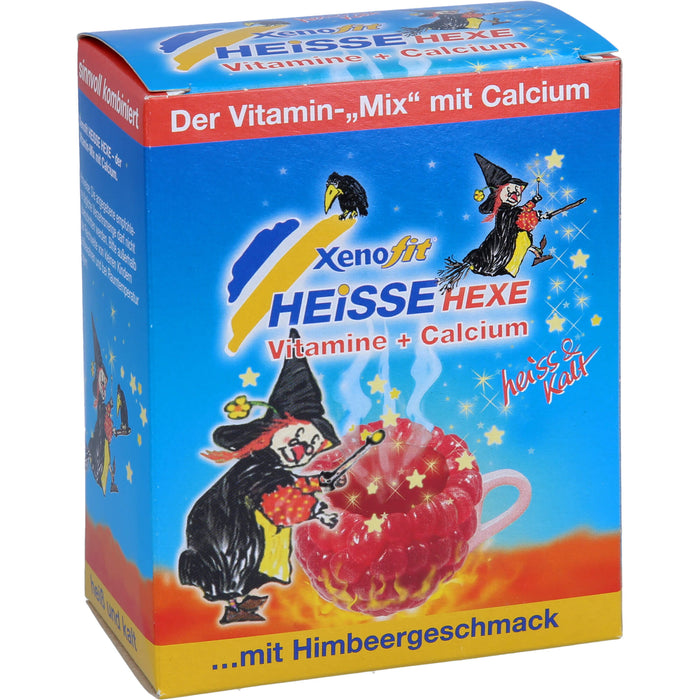 Xenofit Heiße Hexe Vitamine + Calcium Pulver mit Himbeergeschmack, 10 pcs. Sachets