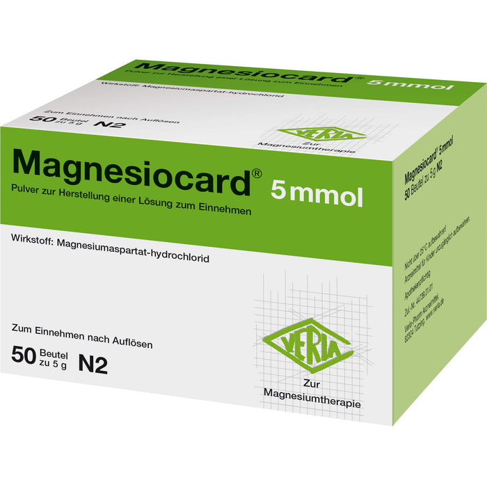 Magnesiocard 5 mmol Pulver zur Herstellung einer Lösung, 50 pc Sachets