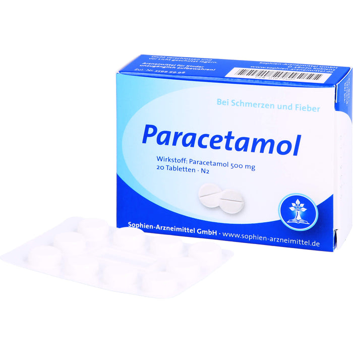 Sophien-Arzneimittel Paracetamol 500 mg Tabletten, 20 pcs. Tablets