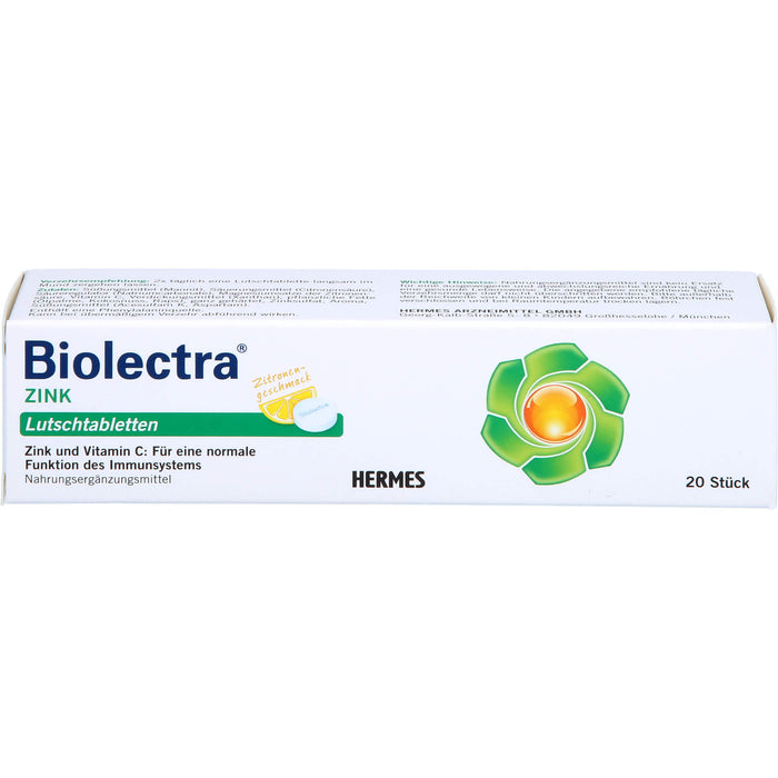 Biolectra Zink Lutschtabletten, 20 pc Tablettes