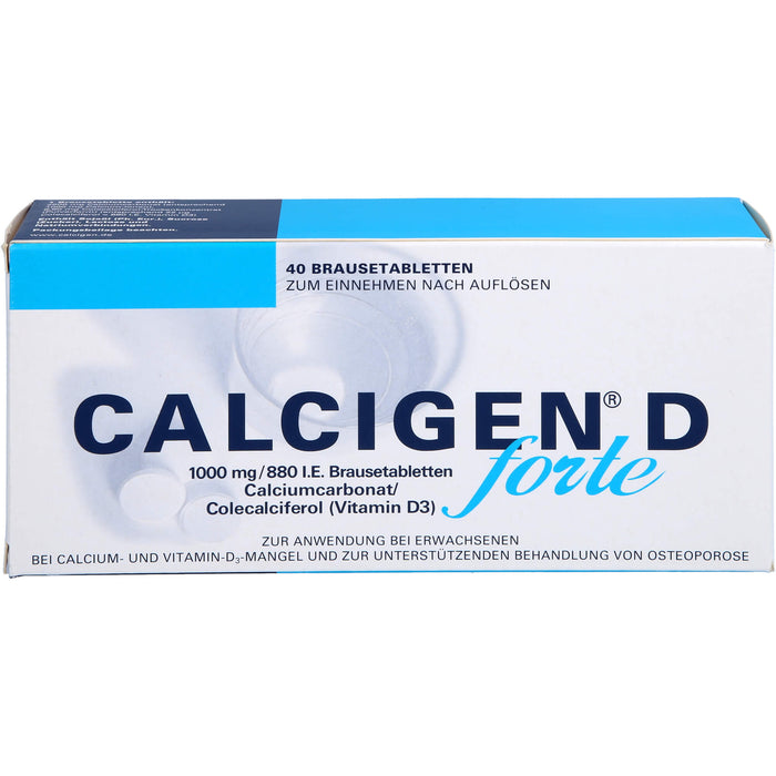 CALCIGEN D forte 1000 mg/880 I.E. Brausetabletten, 40 St BTA