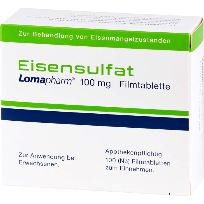 Eisensulfat Lomapharm 100 mg, 100 pcs. Tablets