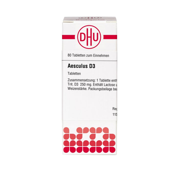 DHU Aesculus D3 Tabletten, 80 pc Tablettes