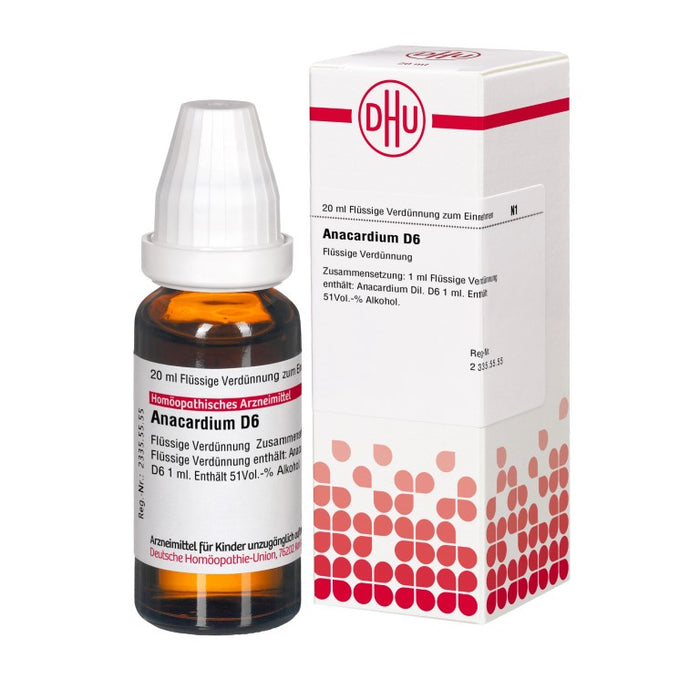 DHU Anacardium D6 Dilution, 20 ml Lösung