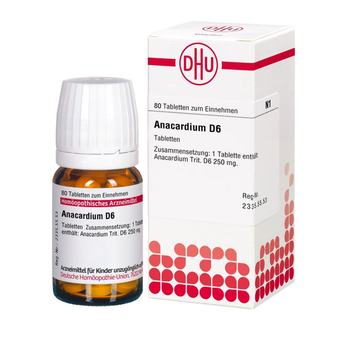 DHU Anacardium D6 Tabletten, 80 St. Tabletten