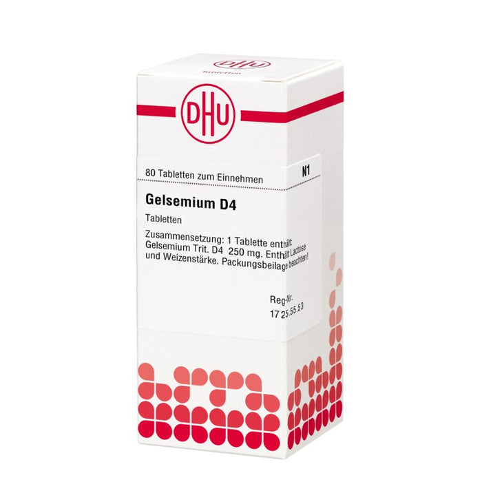 DHU Gelsemium D4 Tabletten, 80 pc Tablettes