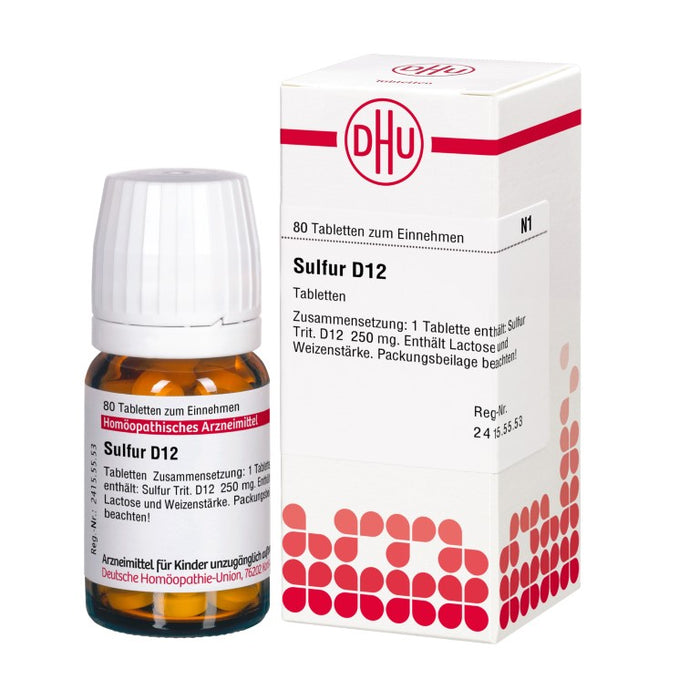 DHU Sulfur D12 Tabletten, 80 St. Tabletten