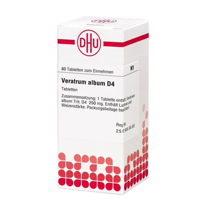 Veratrum album D4 DHU Tabletten, 80 St. Tabletten