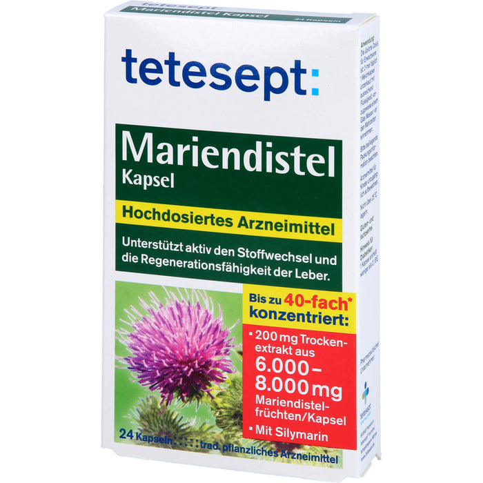 tetesept Mariendistel Kapseln, 24 St. Kapseln