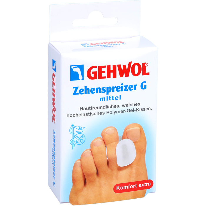 GEHWOL Zehenspreizer G mittel hochelastisches Polymer-Gel-Kissen, 3 St. Pflaster