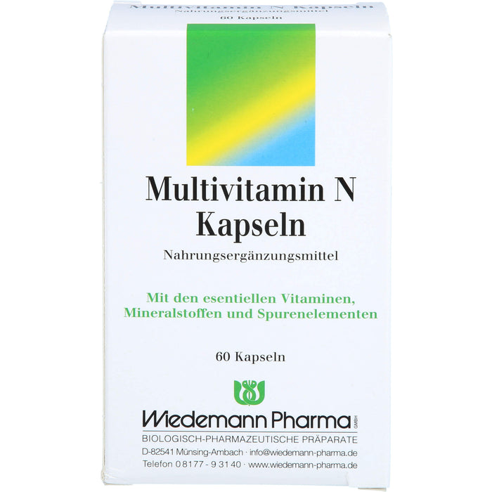 Wiedemann Pharma Multivitamin N Kapseln zur Unterstützung eines normalen Energiestoffwechsel, 60 pcs. Capsules