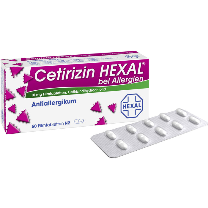 Cetirizin HEXAL Tabletten bei Allergien, 50 St. Tabletten