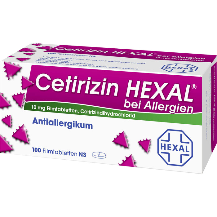 Cetirizin HEXAL Tabletten bei Allergien, 100 pcs. Tablets