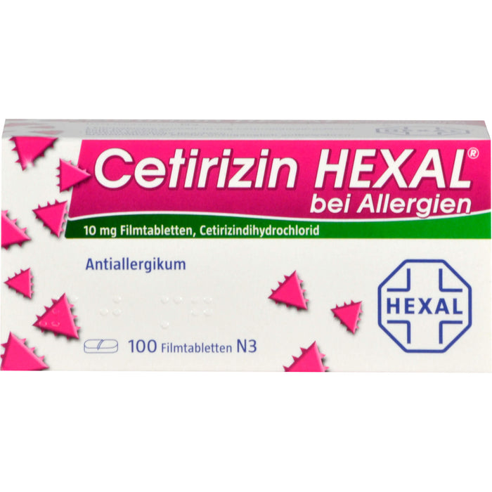 Cetirizin HEXAL Tabletten bei Allergien, 100 pc Tablettes