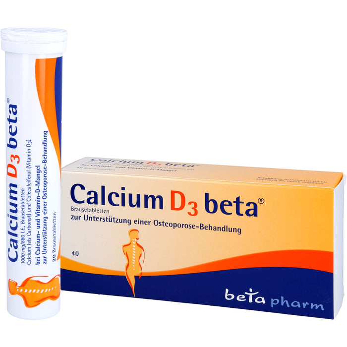 Calcium D3 beta Brausetabletten, 40 pcs. Tablets