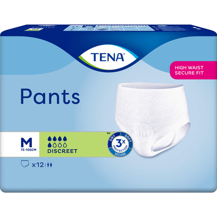 TENA Pants Discreet Medium bei mittelstarker Inkontinenz und Blasenschwäche, 12 St. Windelhosen