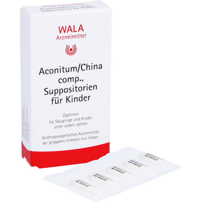 WALA Aconitum/China comp., Suppositorien für Kinder, 10 pc Suppositoires