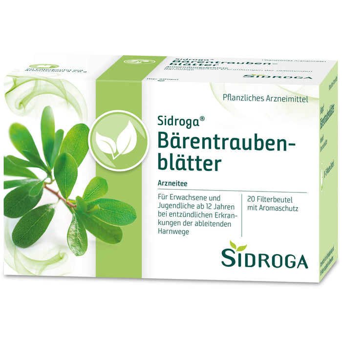 Sidroga Bärentraubenblätter Arzneitee bei entzündlichen Erkrankungen der ableitenden Harnwege, 20 pc Sac filtrant