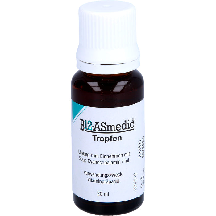 B12 Asmedic Tropfen Vitaminpräparat, 20 ml Solution