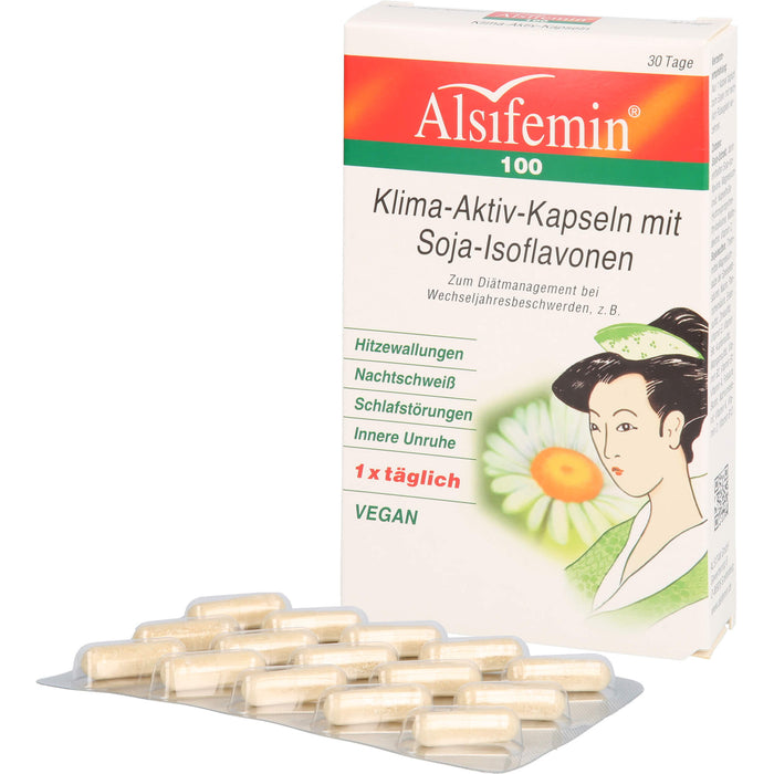 Alsifemin 100 Klima-Aktiv-Kapseln mit Soja-Isoflavonen, 30 pcs. Capsules