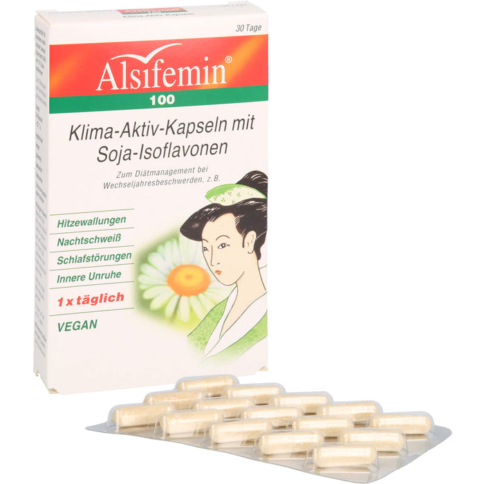 Alsifemin 100 Klima-Aktiv-Kapseln mit Soja-Isoflavonen, 30 pcs. Capsules