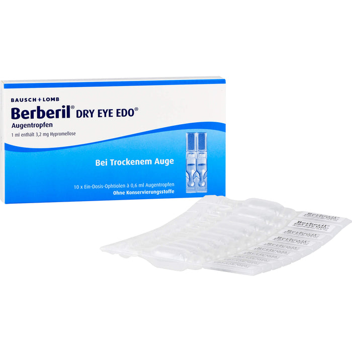 Berberil Dry Eye EDO Augentropfen bei trockenem Auge, 10 pc Pipettes à dose unique