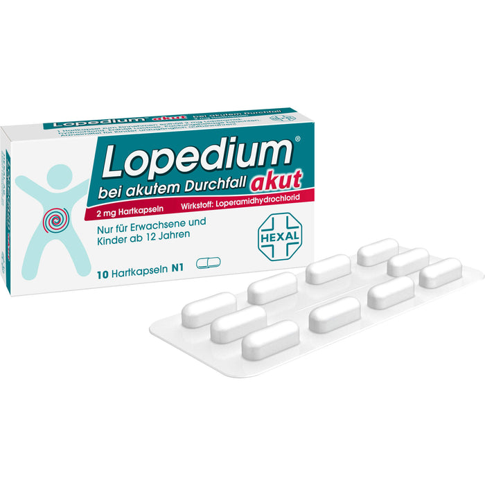 Lopedium akut bei akutem Durchfall, 10 pc Capsules