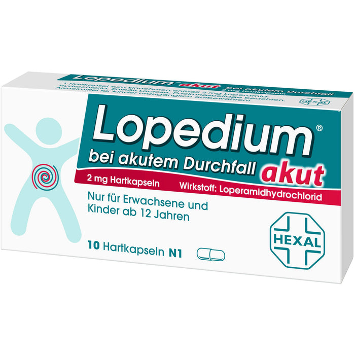 Lopedium akut bei akutem Durchfall, 10 pc Capsules