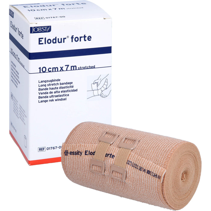 Elodur forte 10 cm x 7 m Langzugbinde zur Verwendung als Stütz- und Entlastungsverband, 1 pcs. Bandage