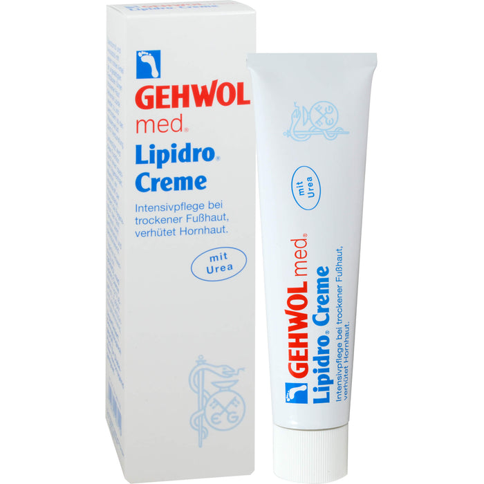 GEHWOL med Lipidro-Creme für die natürliche Hydro-Lipid-Balance der Fußhaut, 125 ml Creme