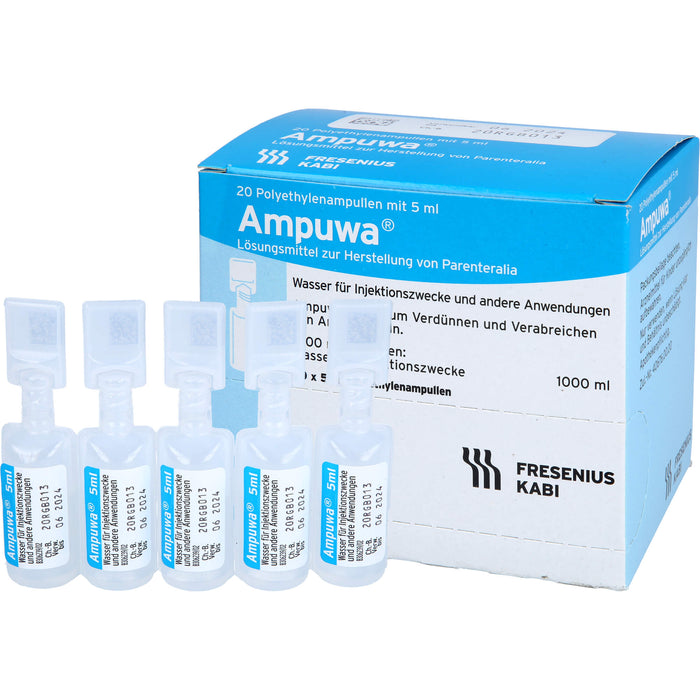 Ampuwa Wasser für Injektionszwecke Polyethylenampullen, 20 pcs. Ampoules