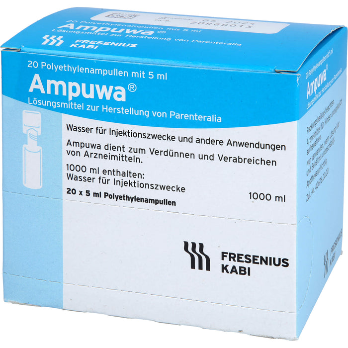 Ampuwa Wasser für Injektionszwecke Polyethylenampullen, 20 pc Ampoules